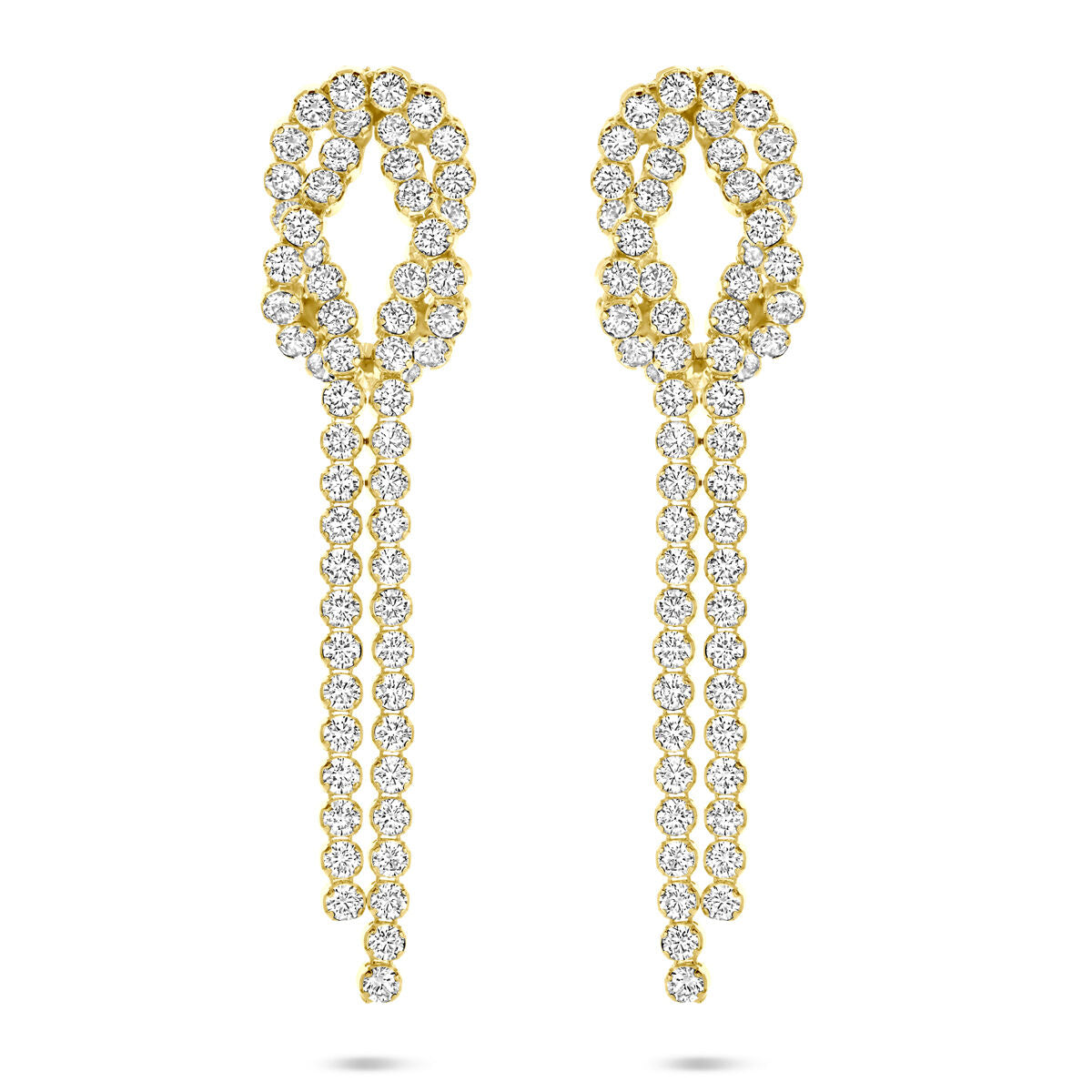 Zilveren vergulde geel oorhangers zirkonia 53 mm 1 micron - 2104060