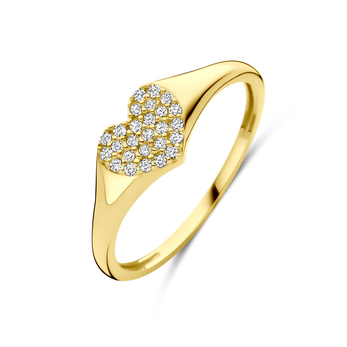 Fantasy Collection Ring hart zirkonia 14K geelgoud