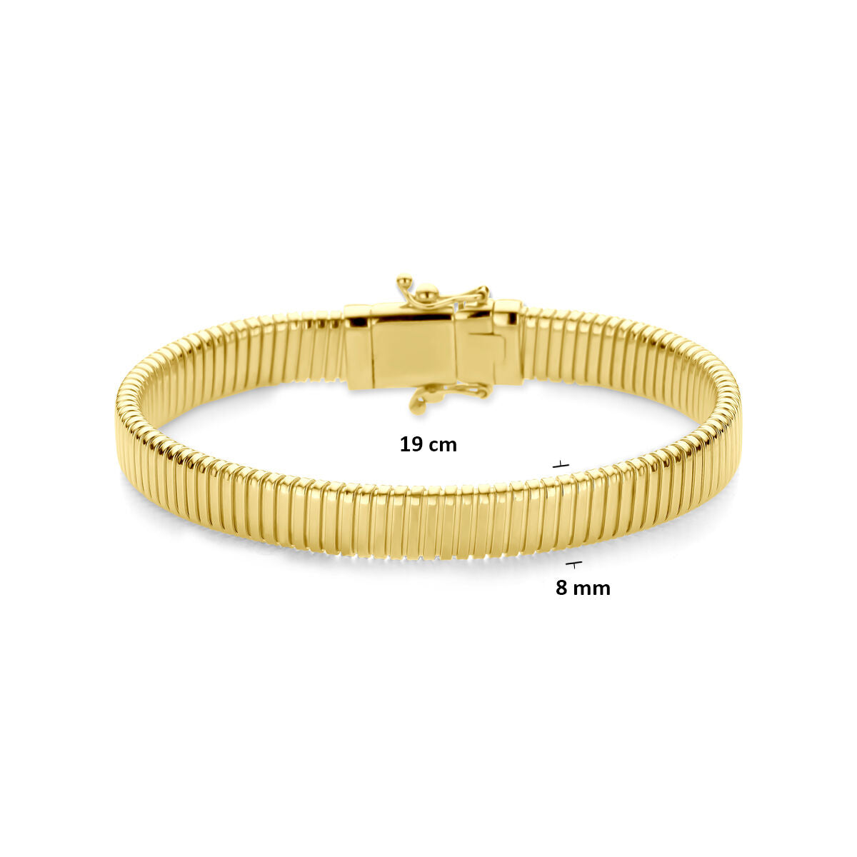 Fantasy Collection Armband tubogas 8 mm 19 cm 14K geelgoud