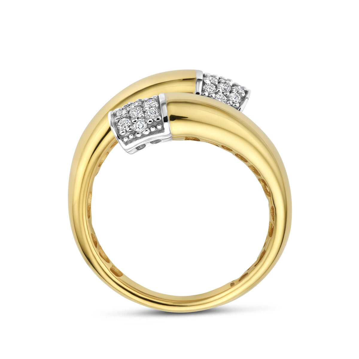 Fantasy Collection Ring diamant 0.30ct h si 14K bicolor goud