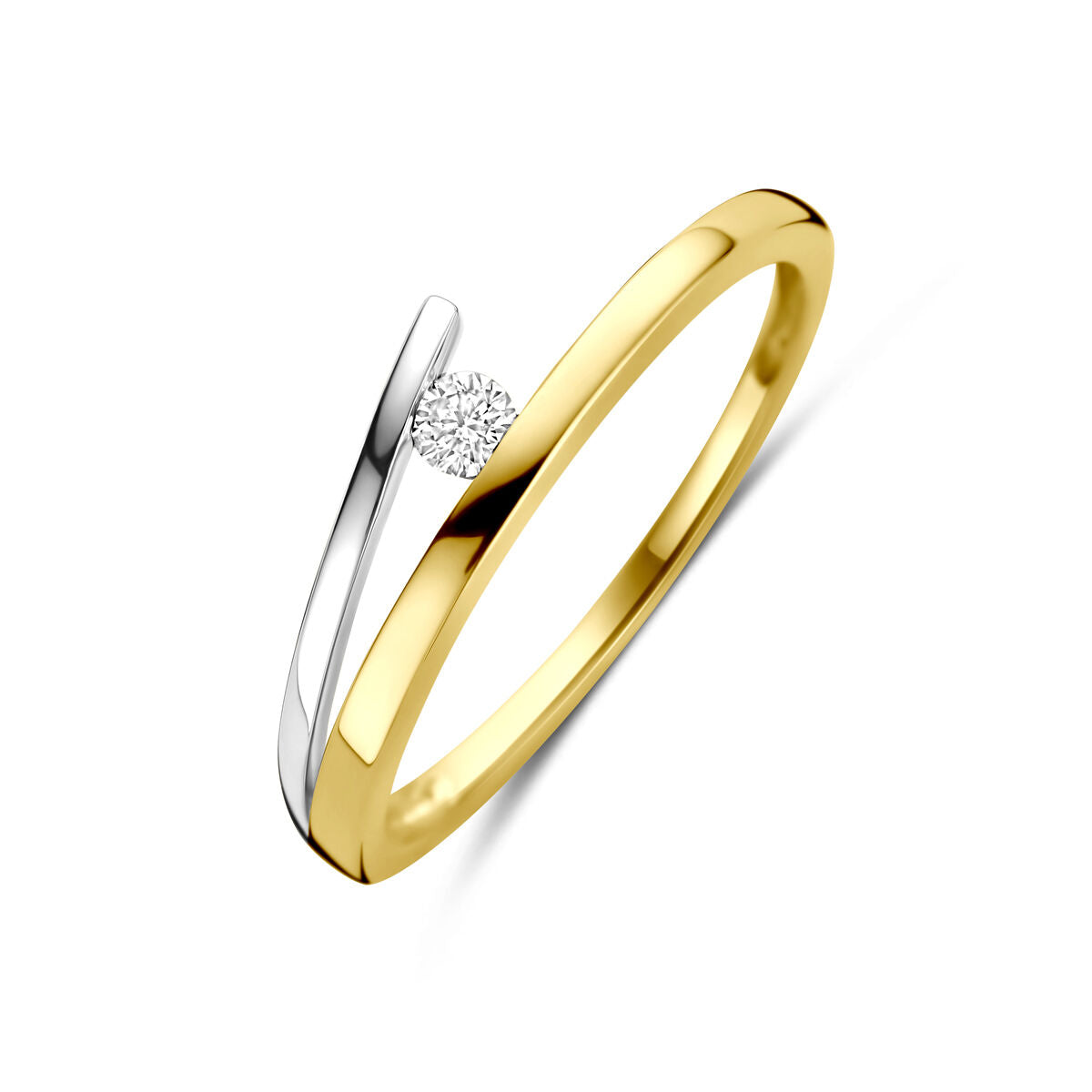 Fantasy Collection Ring diamant 0.05ct h si 14K bicolor goud