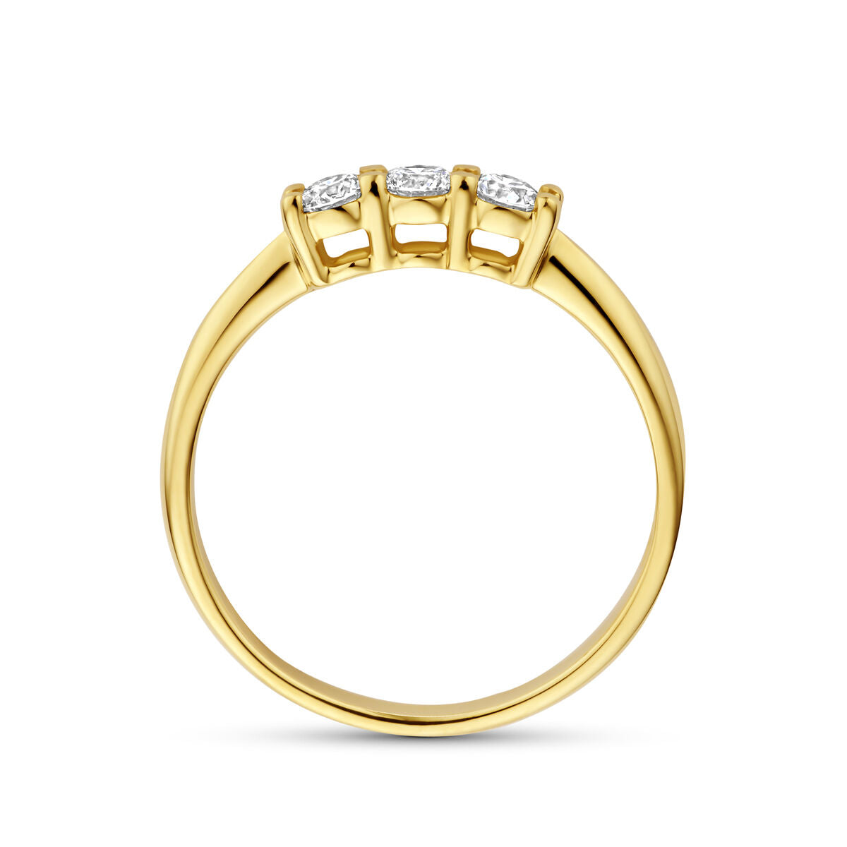 Fantasy Collection Trilogie ring lab grown diamant 0.30ct g vs 14K geelgoud