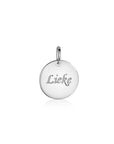 Zinzi zilveren hanger glad rond plaatje voor gravure ZIH2345-12 (zonder collier) - PansiteNederland.nl