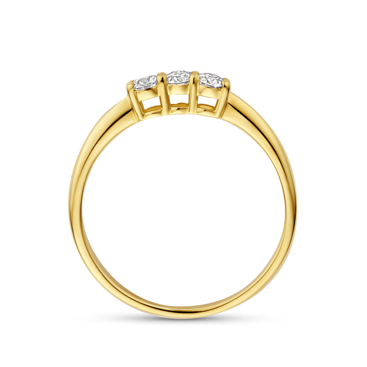 Fantasy Collection Trilogie ring lab grown diamant 0.24ct g vs 14K geelgoud