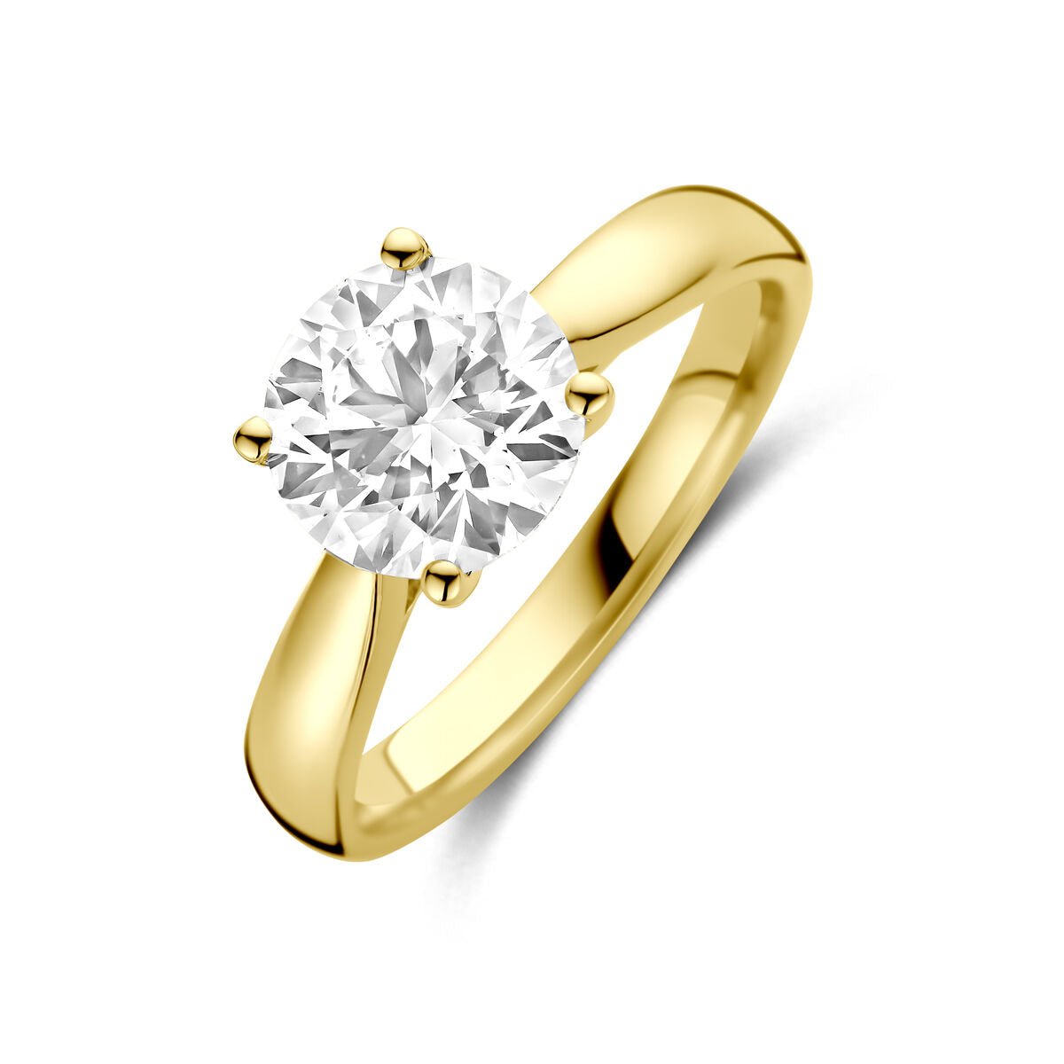 Fantasy Collection Ring lab grown diamant 2.00ct h si 14K geelgoud