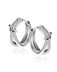 ZINZI zilveren oorringen cross-over met trendy knoop, bezet met witte zirkonia's, met luxe klapsluiting 16,5x5mm ZIO2505 - PansiteNederland.nl