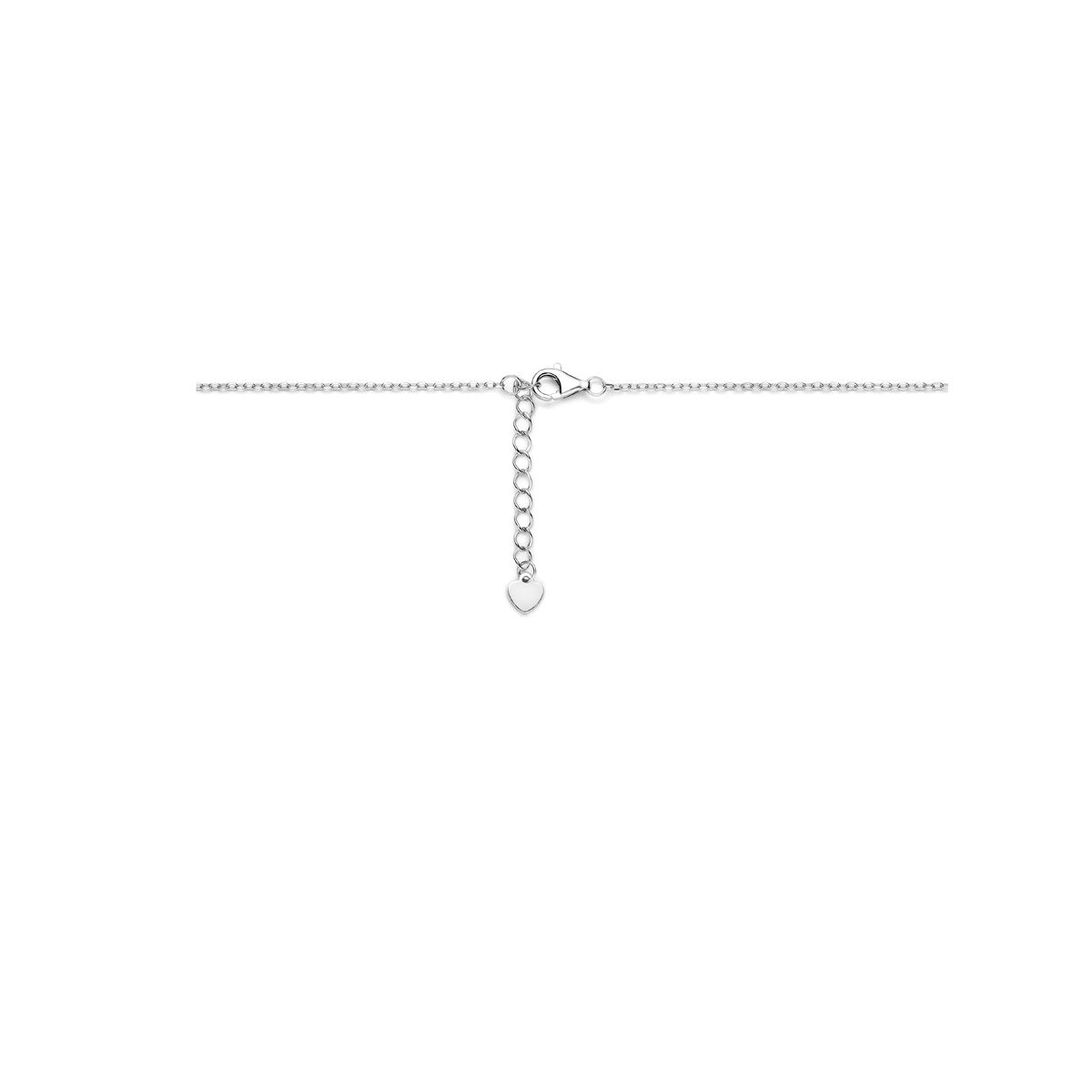 Fantasy Collection Collier saffier zirkonia 41 - 43 - 45 cm zilver