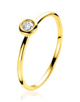 ZINZI Gold 14 krt gouden ring bezet met ronde witte zirkonia 4,5mm breed ZGR371 - PansiteNederland.nl