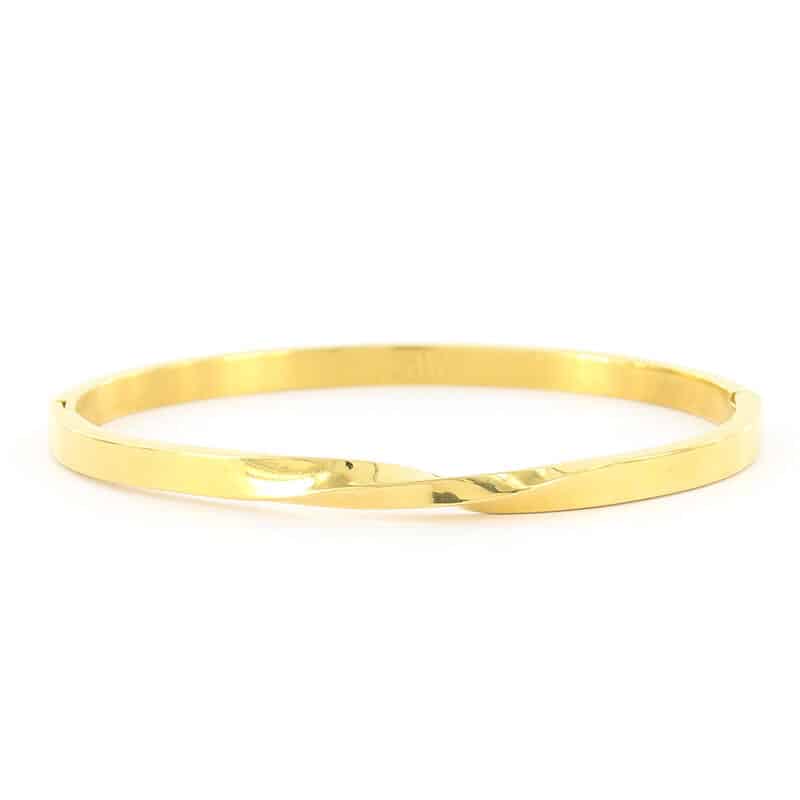 Kalli Kalli Draai Armband 2190G - Zilverkleurig 58 mm