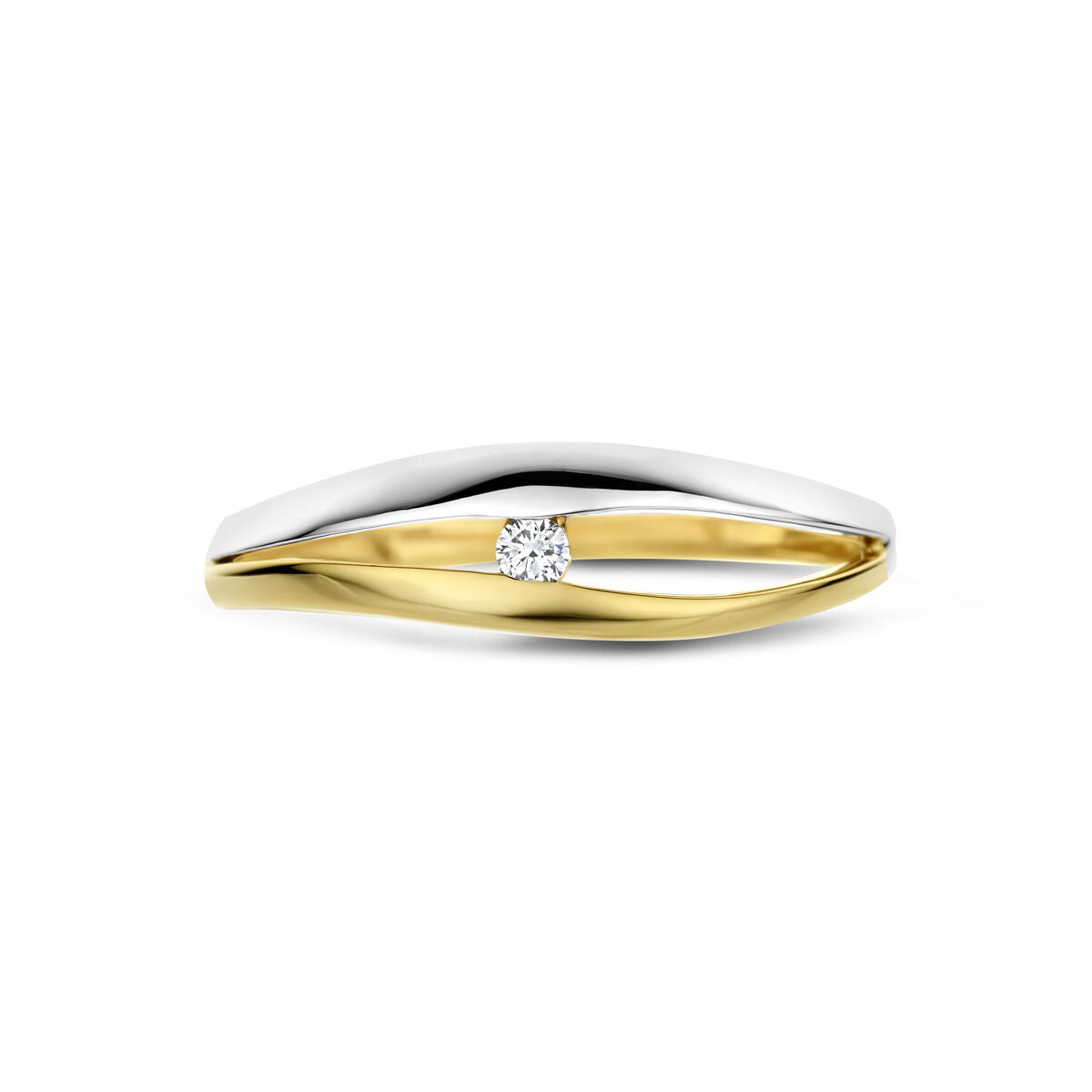 Fantasy Collection Ring lab grown diamant 0.04ct f vs 14K bicolor goud