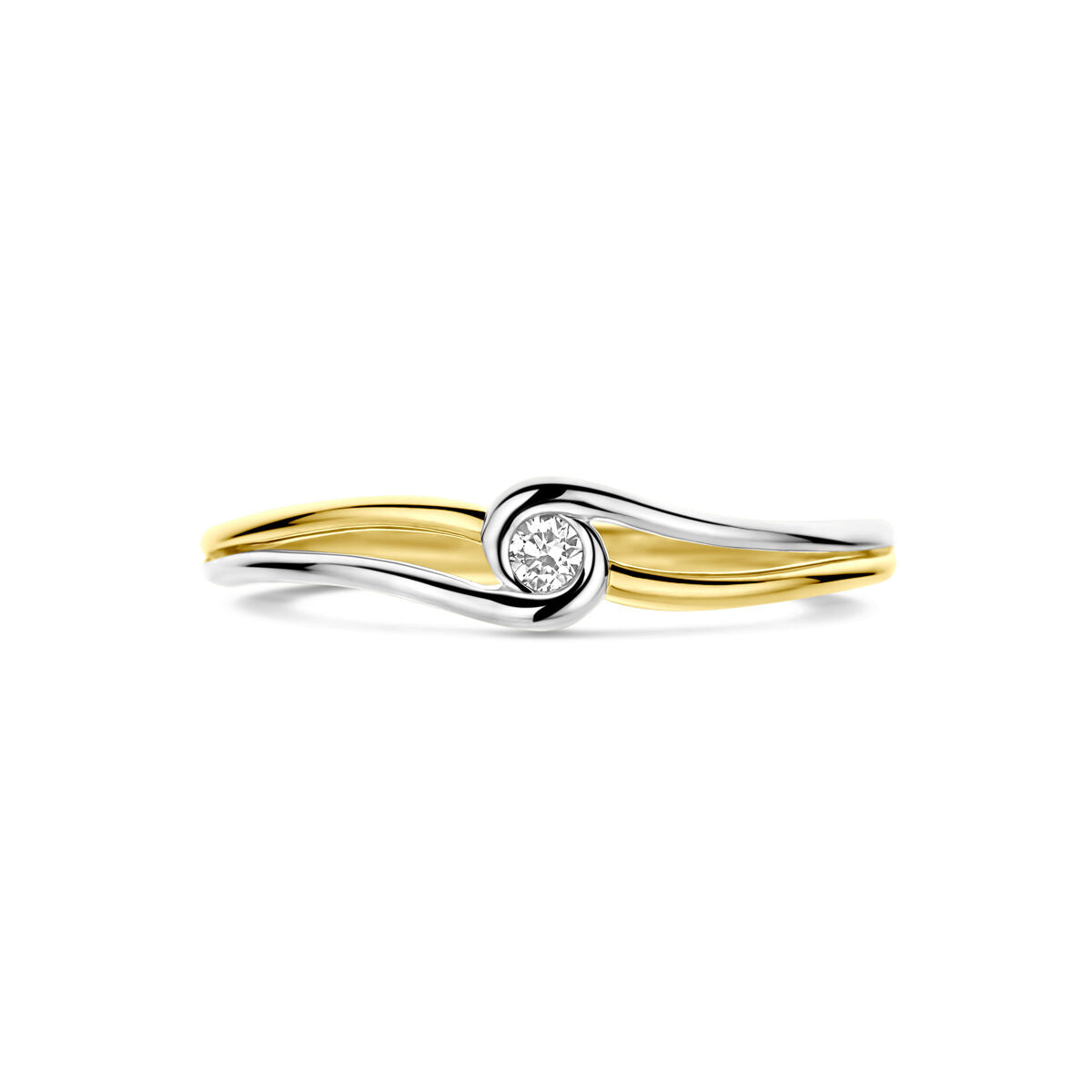 Fantasy Collection Ring diamant 0.04ct h si 14K bicolor goud
