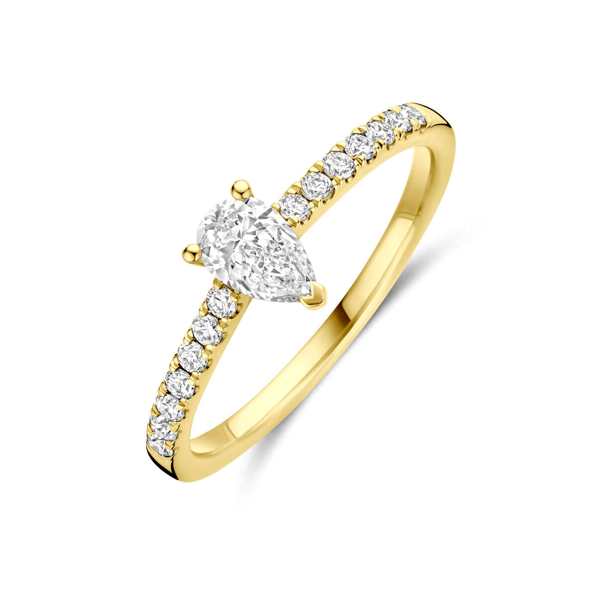 Fantasy Collection Ring lab grown diamant 0.58ct g vs 14K geelgoud