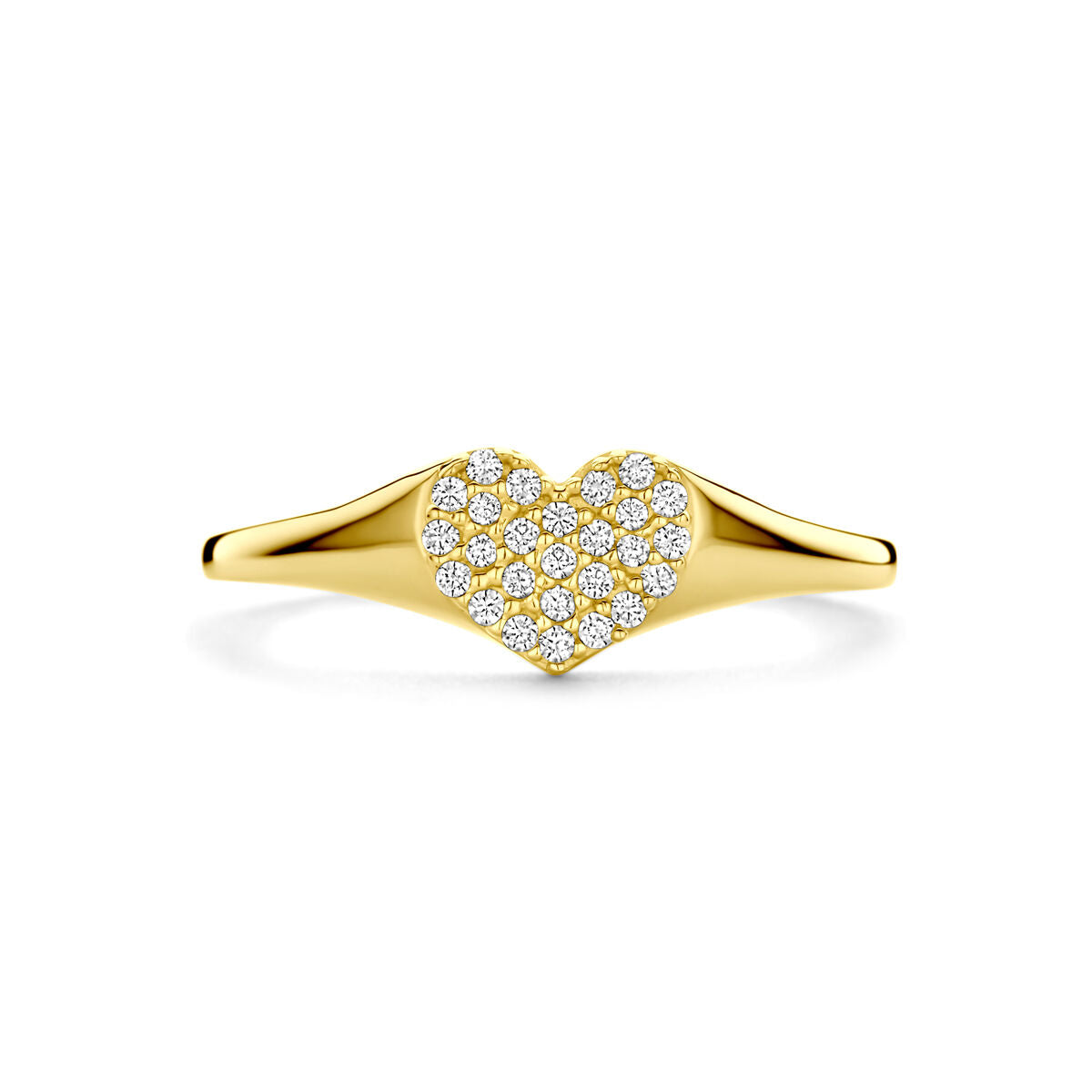 Fantasy Collection Ring hart zirkonia 14K geelgoud