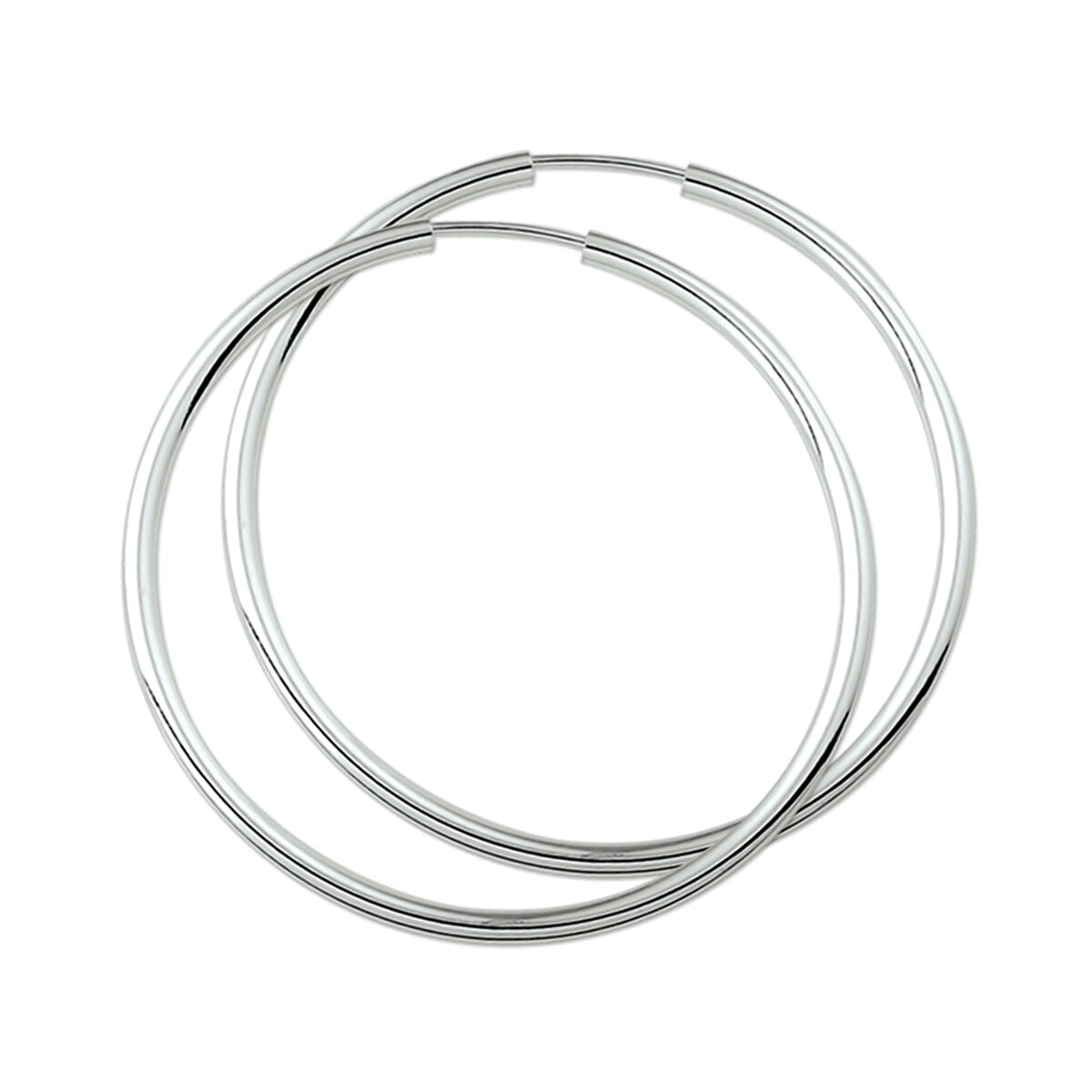 Fantasy Collection Oorbellen 1,8 mm ronde buis zilver