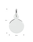 Gerhodineerde Zilveren Ronde Graveerhanger - 1333354 - PansiteNederland.nl
