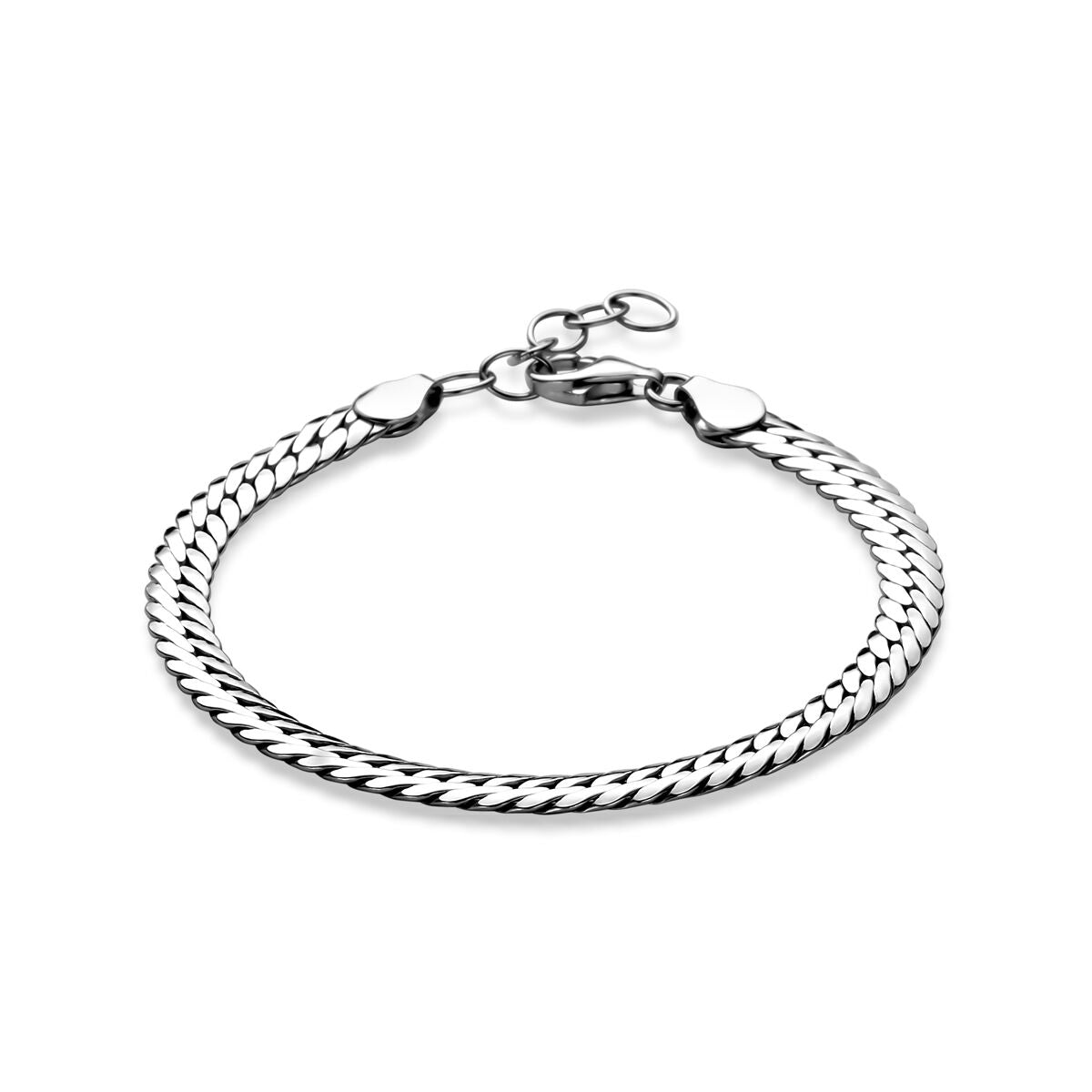 Fantasy Collection Armband gourmette 5 mm 17 + 3 cm zilver