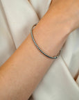 ZINZI zilveren bangle armband met bolletjesmotief 3mm ZIA2755