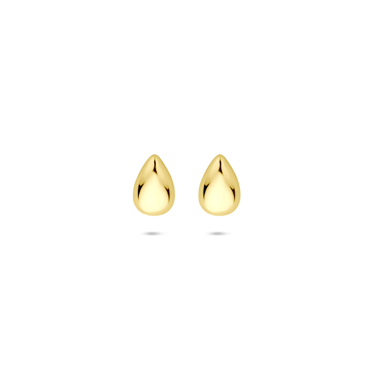 Zilveren vergulde geel oorknoppen druppel 4,5 mm 1 micron - 2104002