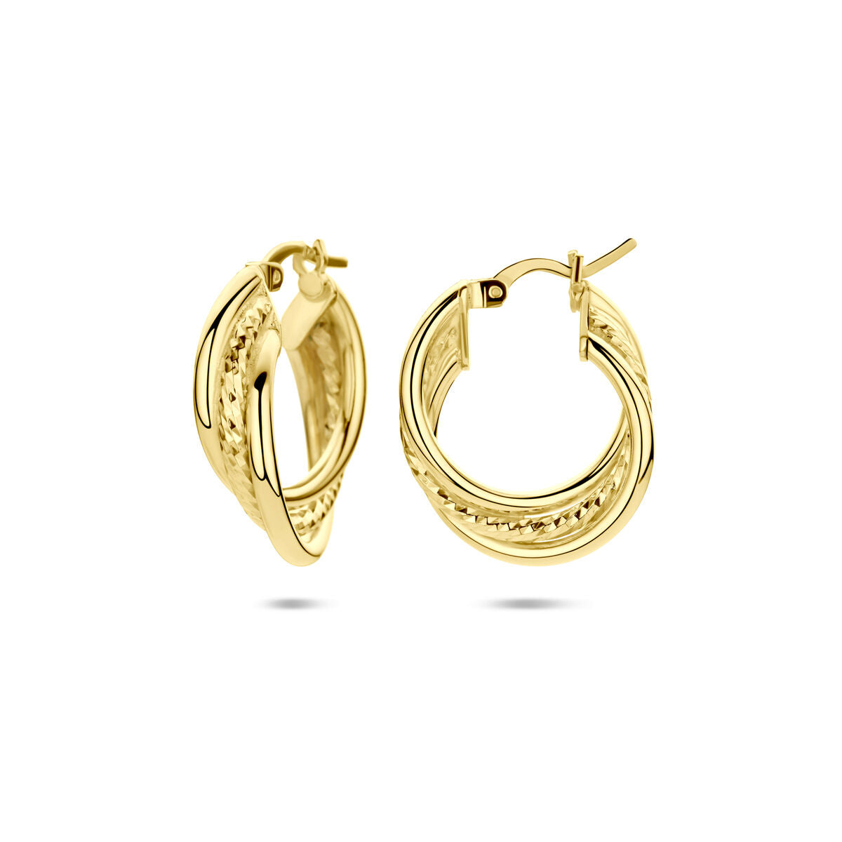 Fantasy Collection Oorbellen gediamanteerd 23,5 mm 1 micron zilver verguld