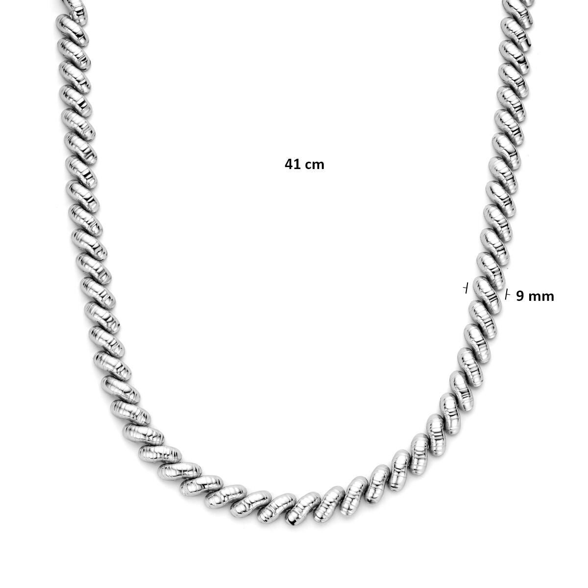 Fantasy Collection Collier 9 mm 41 cm zilver