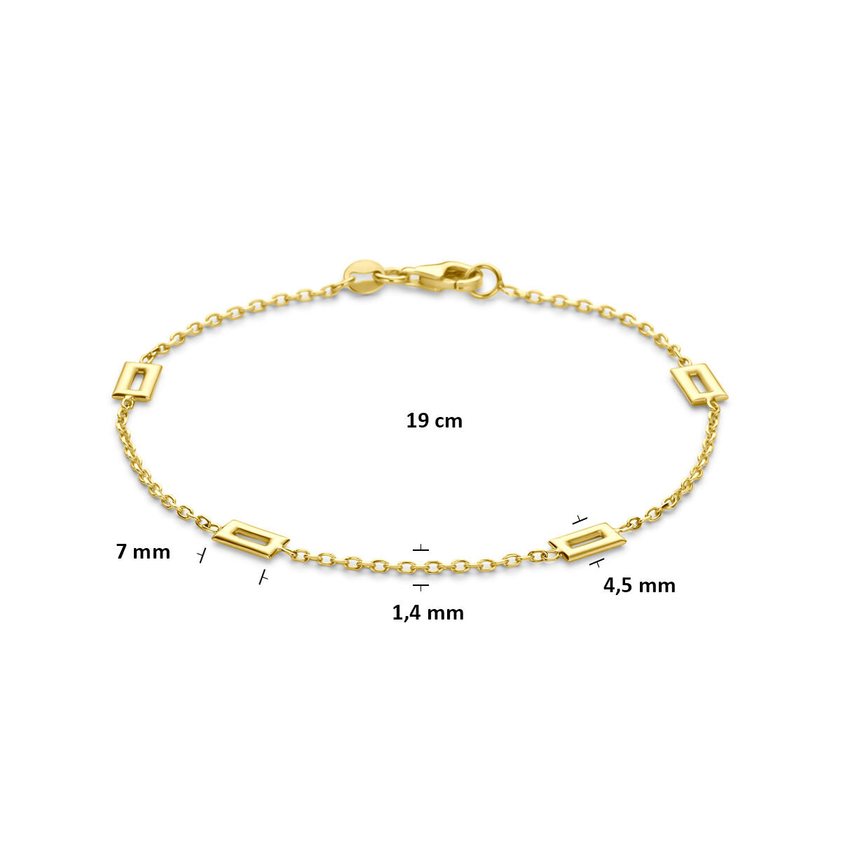 Fantasy Collection Armband 19 cm 14K geelgoud