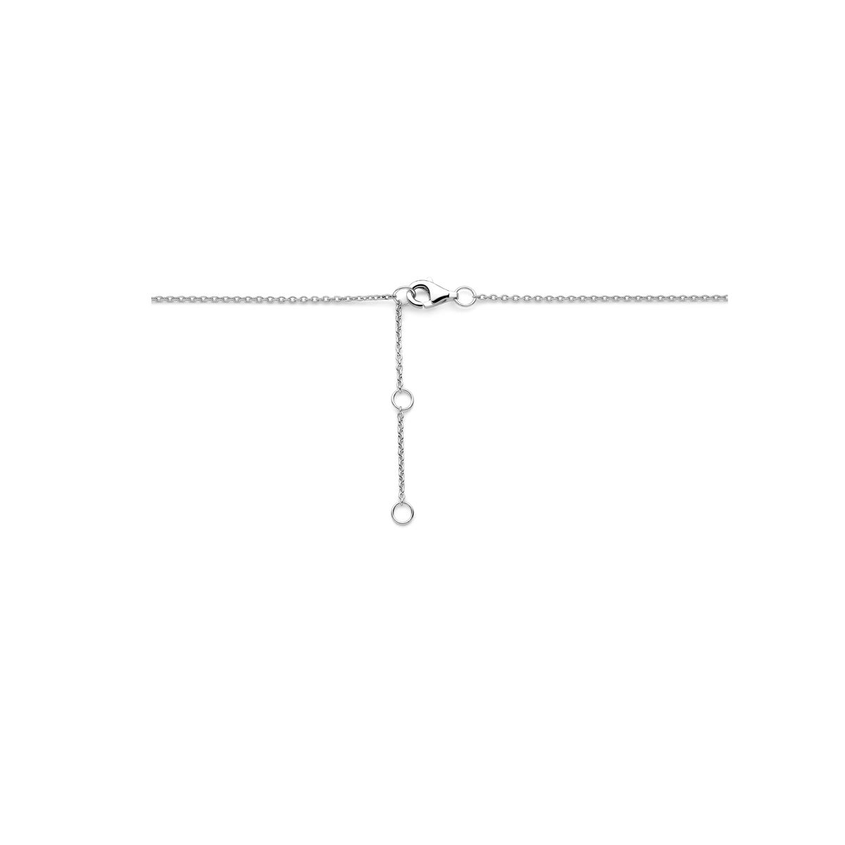 Fantasy Collection Collier druppel zirkonia 41 - 43 - 45 cm zilver