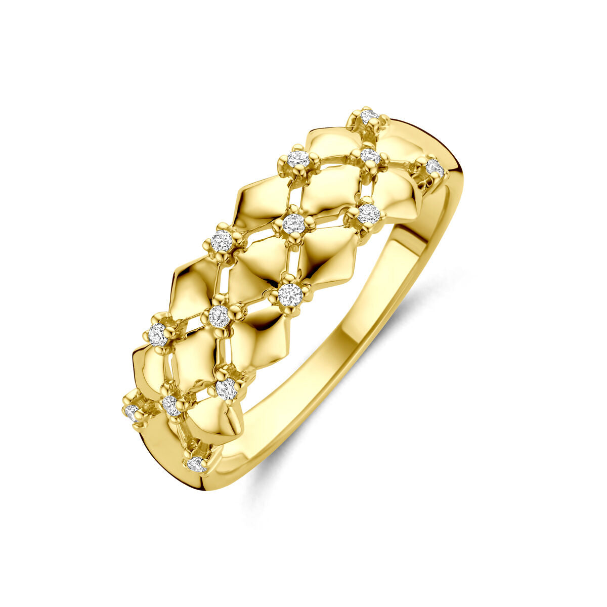 Fantasy Collection Ring diamant 0.08ct h si 14K geelgoud