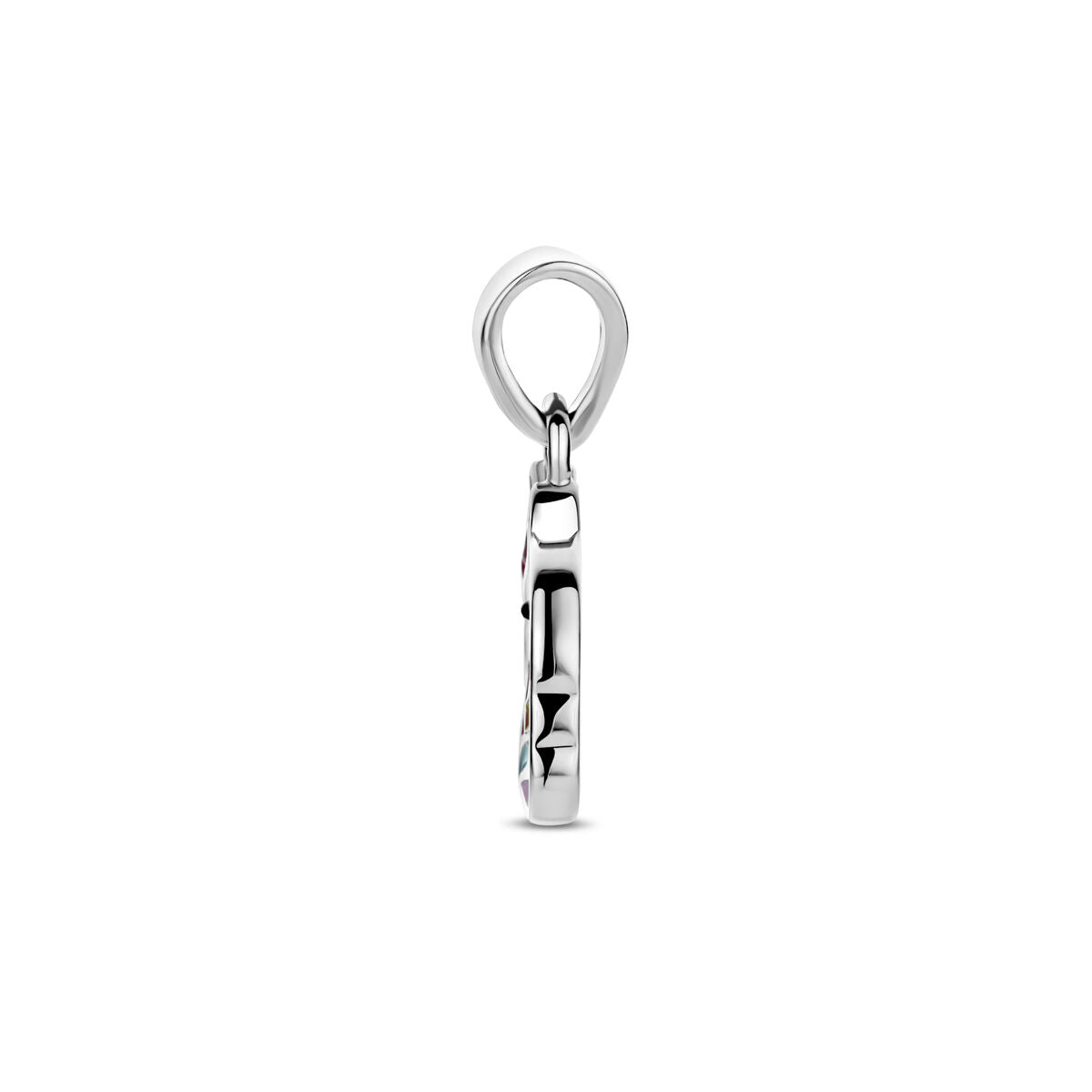 Fantasy Collection Hanger emaille eenhoorn 15 mm zilver