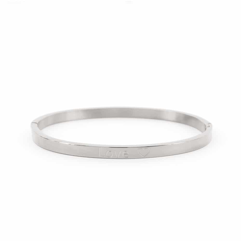 Kalli Kalli Alice LOVE Armband 10016 - Zilverkleurig 58 mm