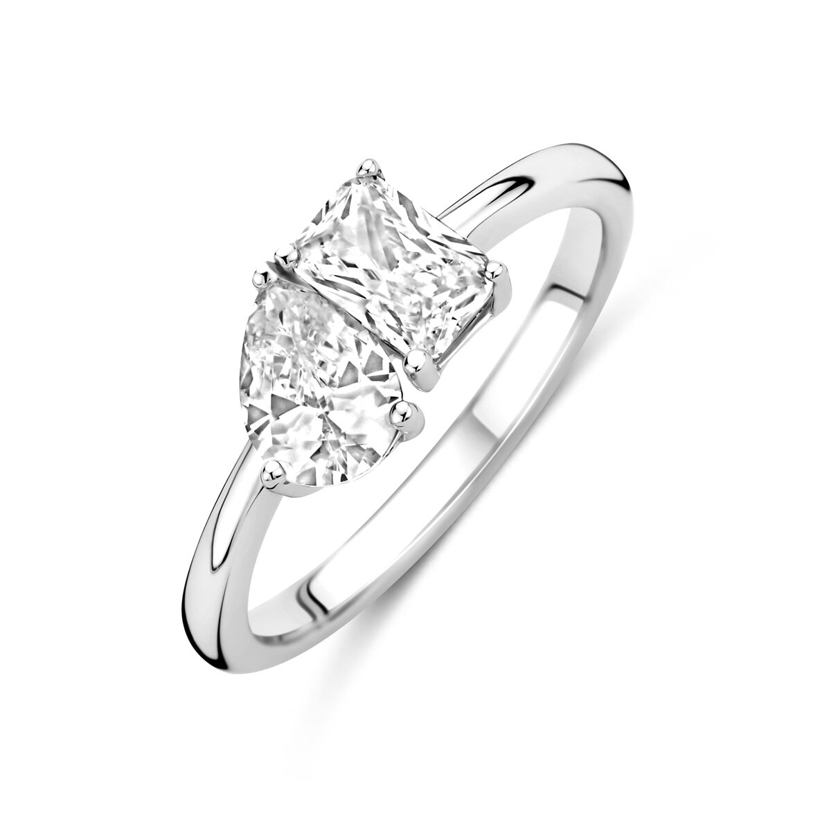 Fantasy Collection Ring toi-et-moi zirkonia zilver