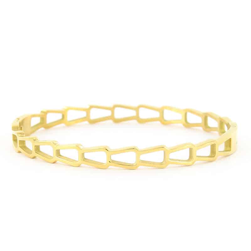 Kalli Kalli Hoekig Armband 2193G - Zilverkleurig 58 mm