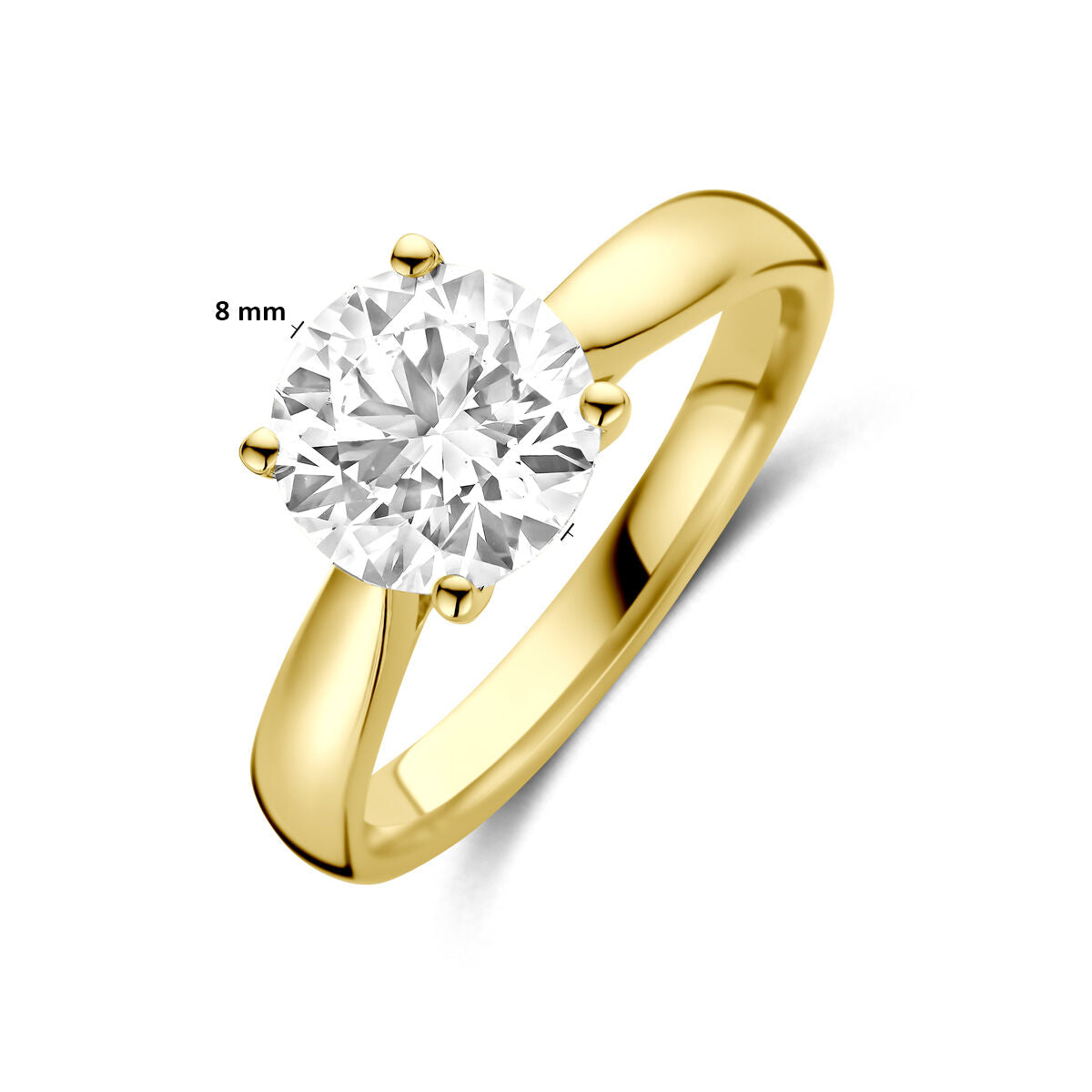 Fantasy Collection Ring lab grown diamant 2.00ct h si 14K geelgoud