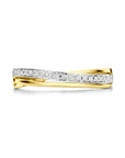 14K Bicolor Gouden Geel/Wit Ring Diamant 0.13Ct H Si 4209065 - PansiteNederland.nl