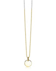 Zinzi gold plated zilveren hanger glad rond plaatje voor gravure ZIH2345G12 (zonder collier) - PansiteNederland.nl