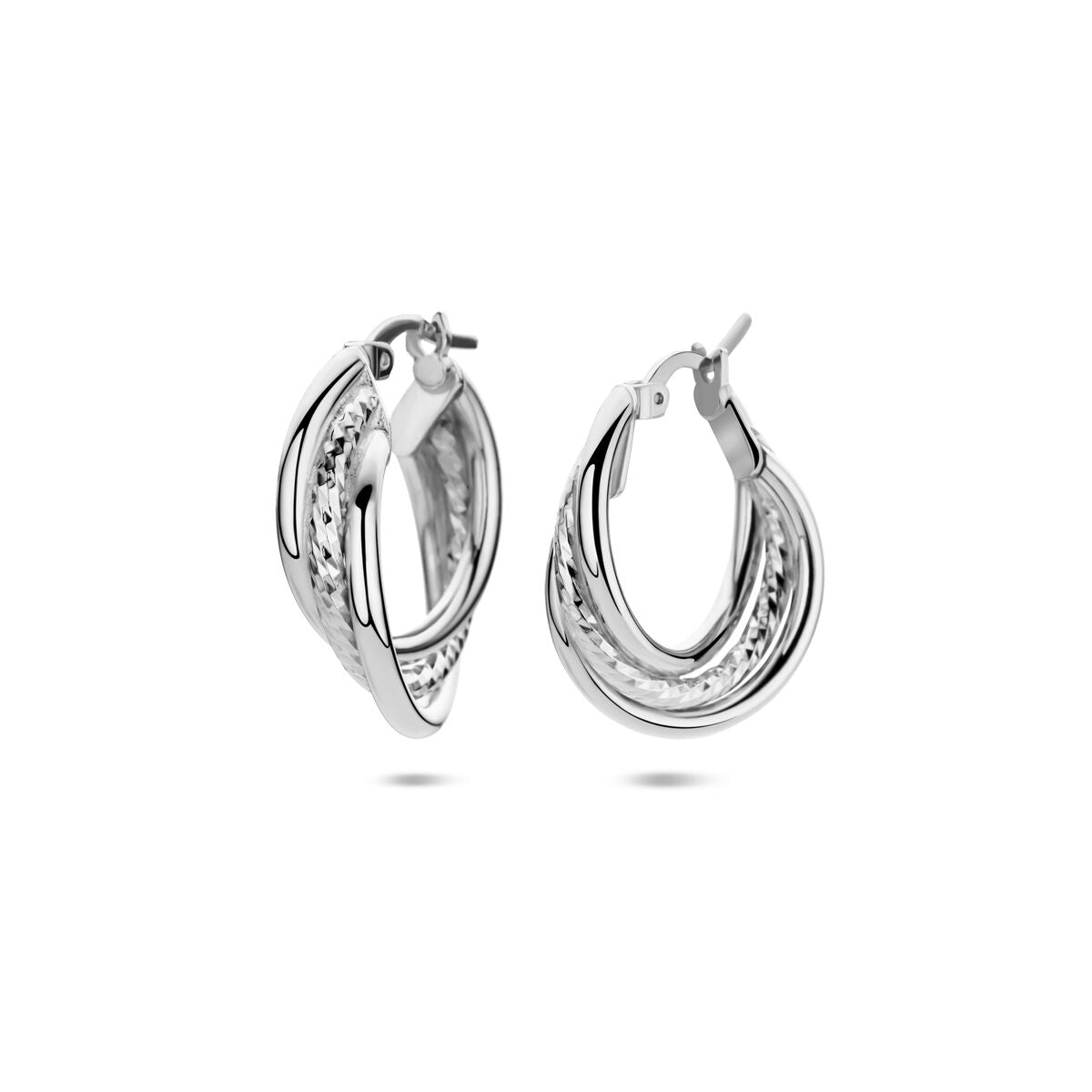 Fantasy Collection Oorbellen gediamanteerd 23,5 mm zilver