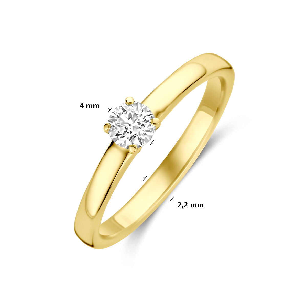 Fantasy Collection Ring lab grown diamant 0.25ct g vs 14K geelgoud