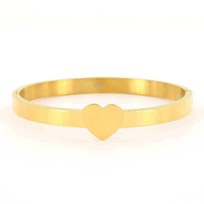 Kalli Kalli Hartje Breed Armband 2189G - Zilverkleurig 58 mm