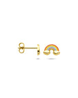 14K geelgouden oorknoppen regenboog 5,5 mm - 4034092