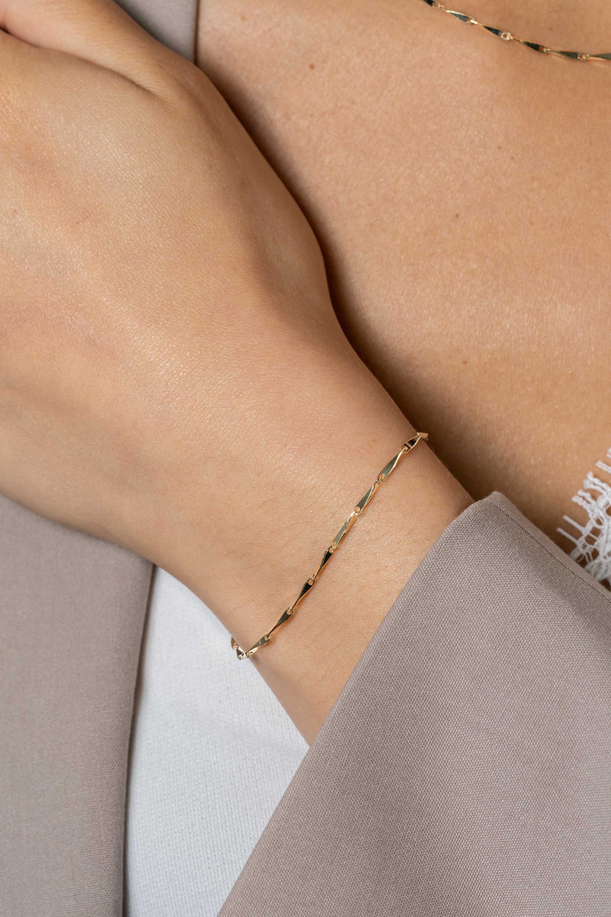 Zinzi Goud Verguld Zilveren Pijlvormige Schakelarmband | 1,5mm 17,5-20cm ZIA2414G