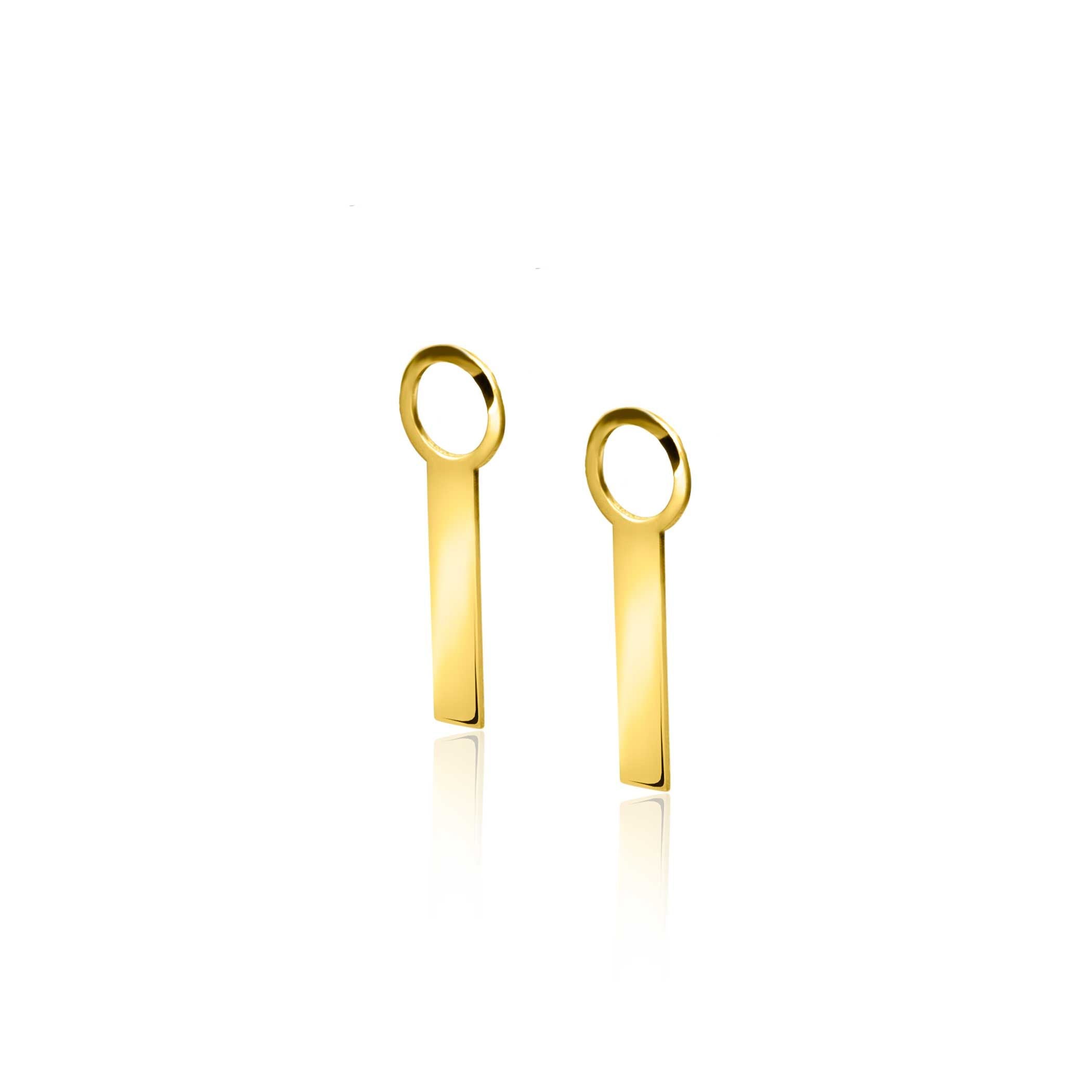 ZINZI 14K Gouden Oorbedels ZGCH479 zilver