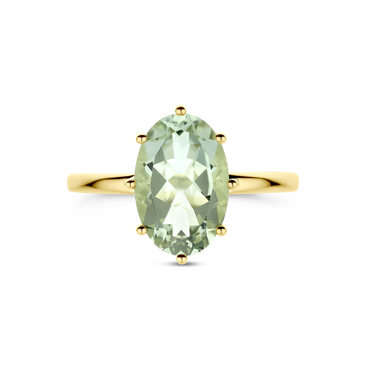 Fantasy Collection Ring groen amethist 14K geelgoud