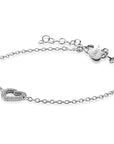 ZINZI zilveren armband met open hartje & bolstructuur 17-20cm ZIA2703