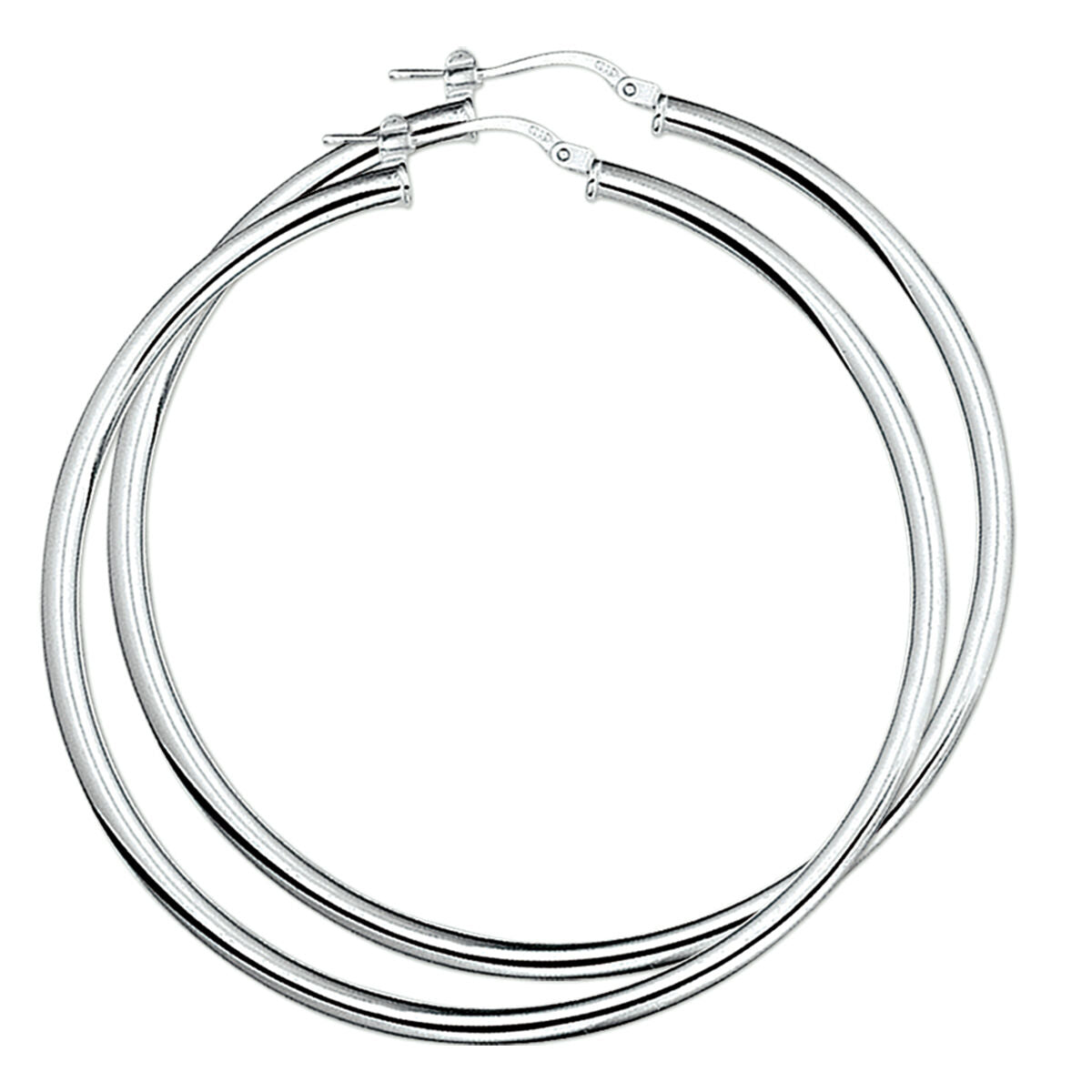 Fantasy Collection Oorbellen 3,0 mm ronde buis zilver