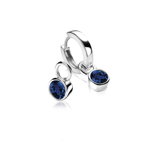 ZINZI Zilveren Oorbedels met Blauwe Zirkonia - ZICH1486DB