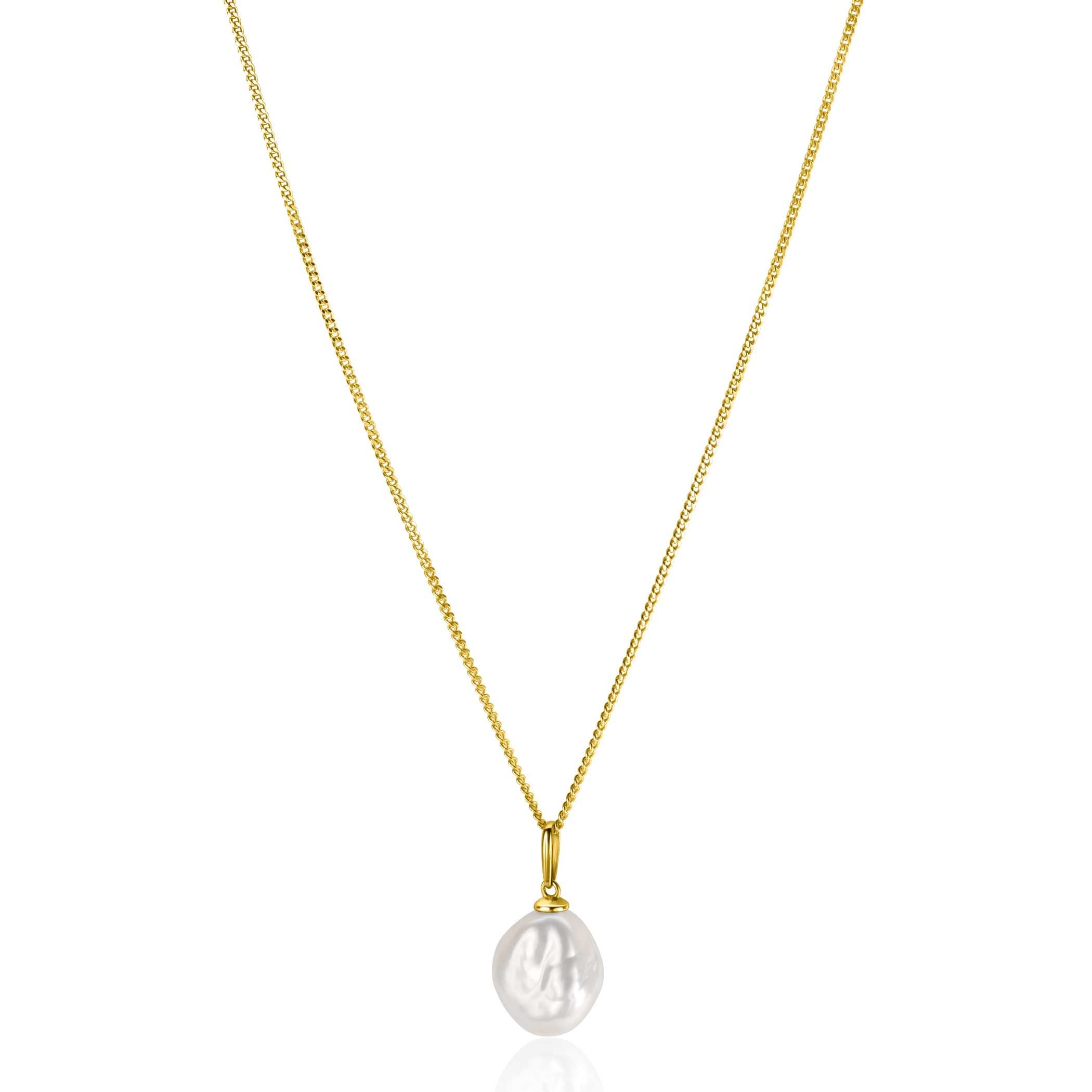 ZINZI 14K Gouden Hanger met Witte Parel ZGH405