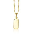 Zinzi zilveren hanger geel verguld glad rechthoek ZIH2344G (zonder collier) - PansiteNederland.nl