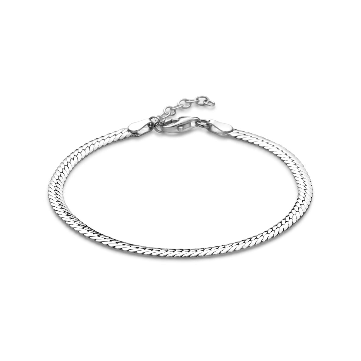 Fantasy Collection Armband gourmette 3,3 mm 17 + 3 cm zilver