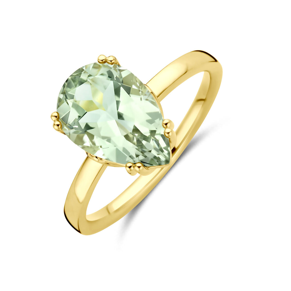 Fantasy Collection Ring groen amethist 14K geelgoud