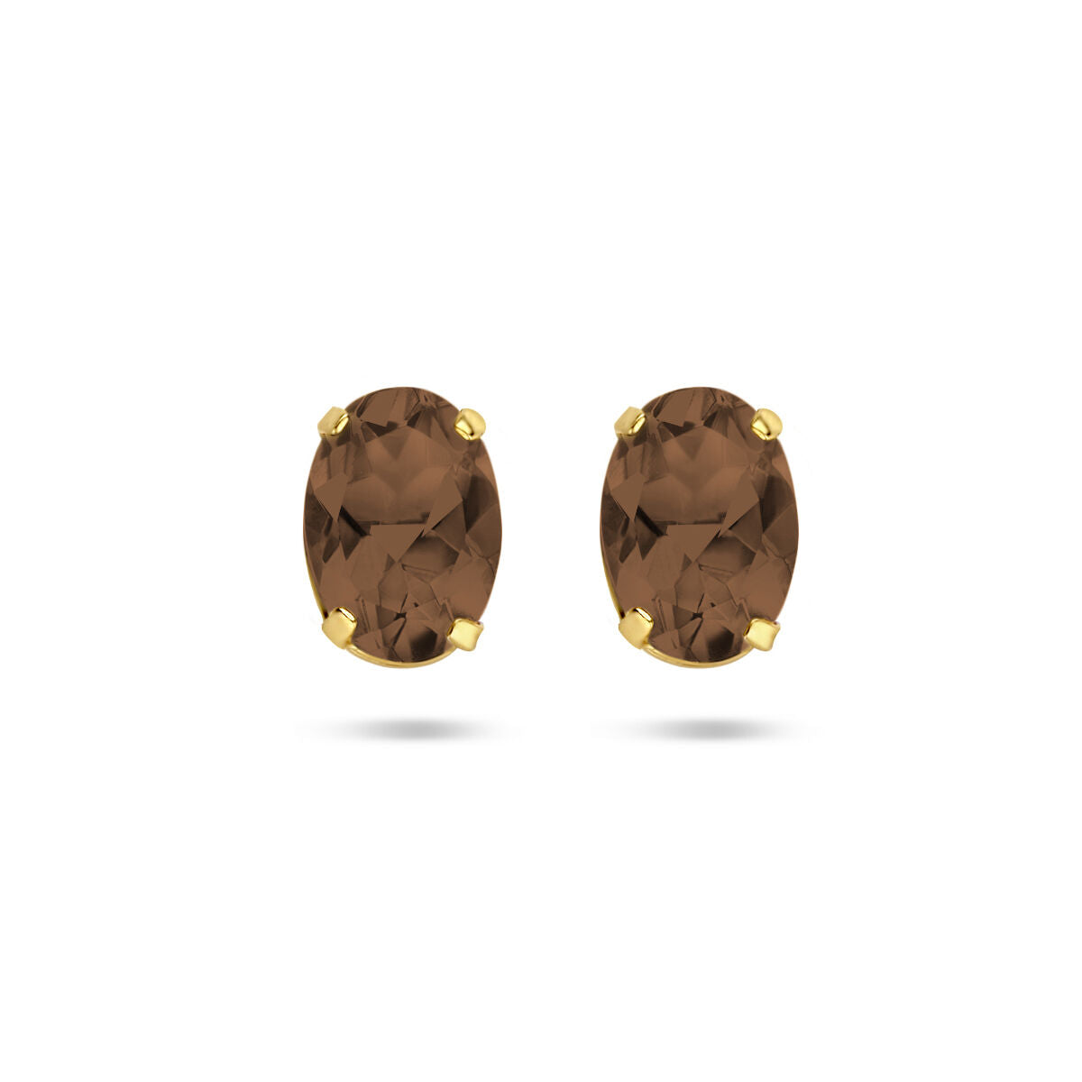 Fantasy Collection Oorbellen rookkwarts 14K geelgoud