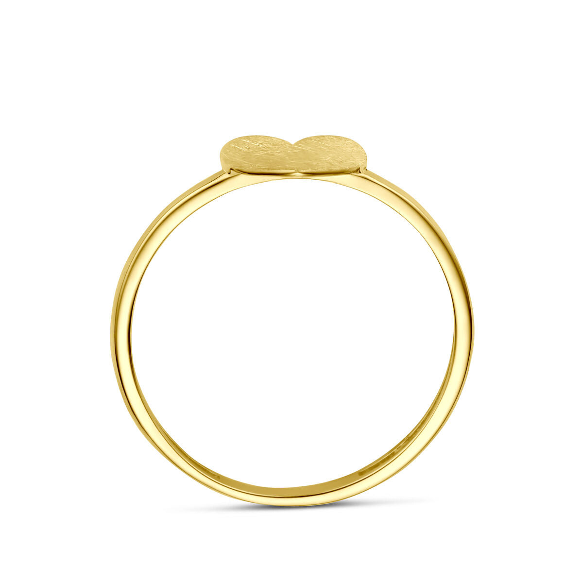Fantasy Collection Ring hartje poli/mat 14K geelgoud